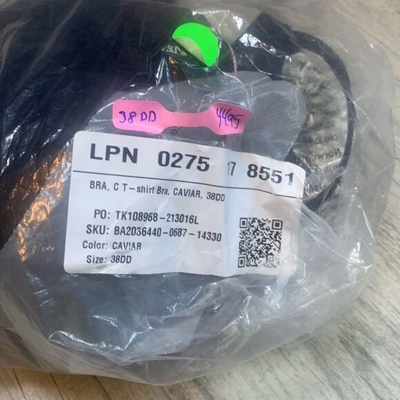 Savage X Fenty Core Microfiber T-Shirt Bra 38DD Black Caviar - Picture 6 of 6